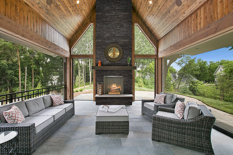 Denali Anthracite Flats Random Natural Manufactured Limestone Ledger Stone