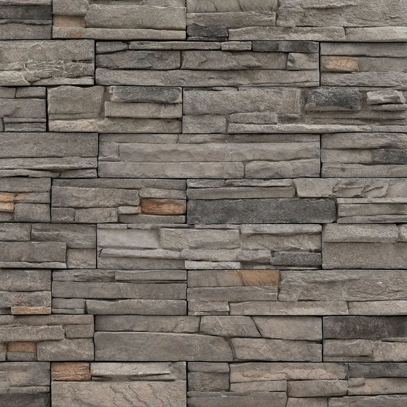 Denali Grey Flats Random Natural PVC Ledger Stone