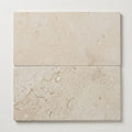 Desert Sand Limestone Filled, Honed & Straight Edge 12 x 24 x 1/2 Cross Cut Tile 12x24 close-up