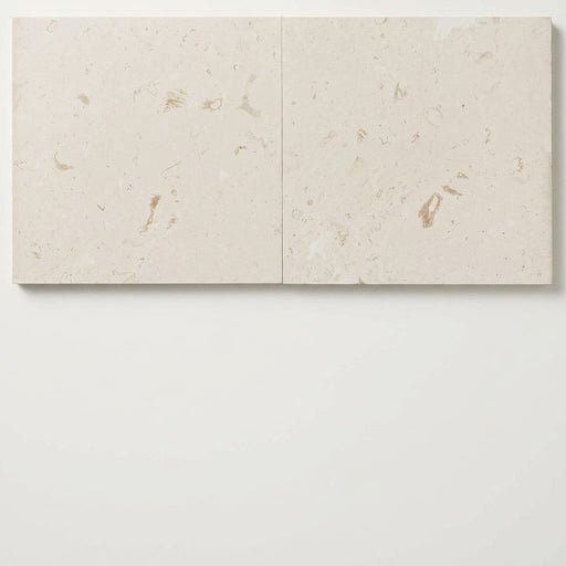 Desert Sand Limestone Filled, Honed & Straight Edge 24 x 24 x 1/2 Cross Cut Tile 24x24 close-up