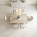 Desert Sand Limestone Filled, Honed & Straight Edge 24 x 24 x 1/2 Cross Cut Tile 24x24 — Dining Room floor