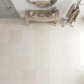 Desert Sand Limestone Filled, Honed & Straight Edge 24 x 24 x 1/2 Cross Cut Tile 24x24 — Foyer floor
