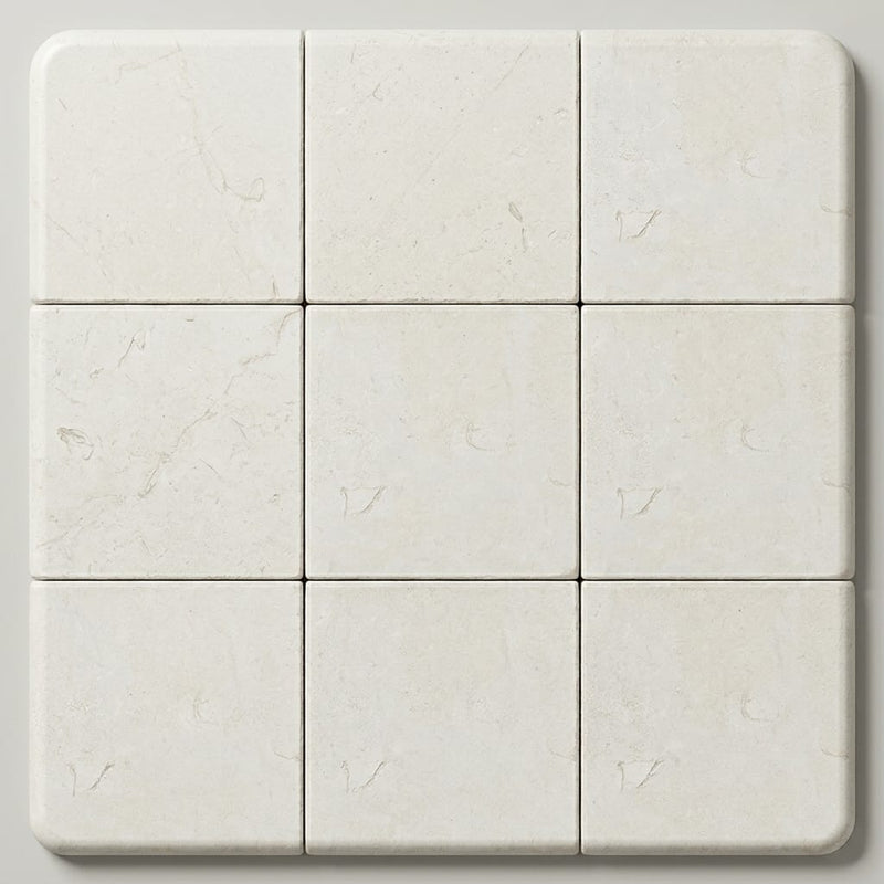 Desert Sand Limestone Tumbled 12 x 12 x 1.25 Bullnose Coping 12x12 close-up