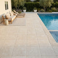 Desert Sand Limestone Tumbled 12 x 12 x 1.25 Paver 12x12 — Backyard pool deck