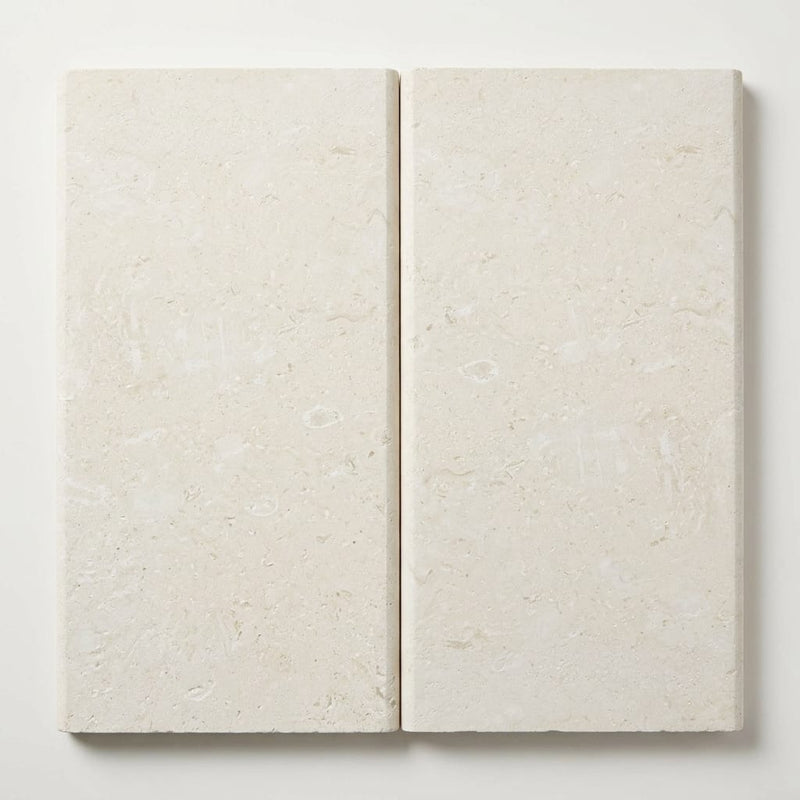 Desert Sand Limestone Tumbled 12 x 24 x 1.25 Double Bullnose Coping 12x24 close-up