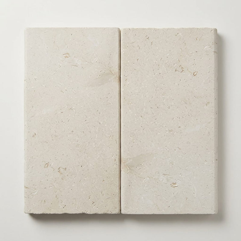Desert Sand Limestone Tumbled 12 x 24 x 2 Bullnose Coping 12x24 close-up