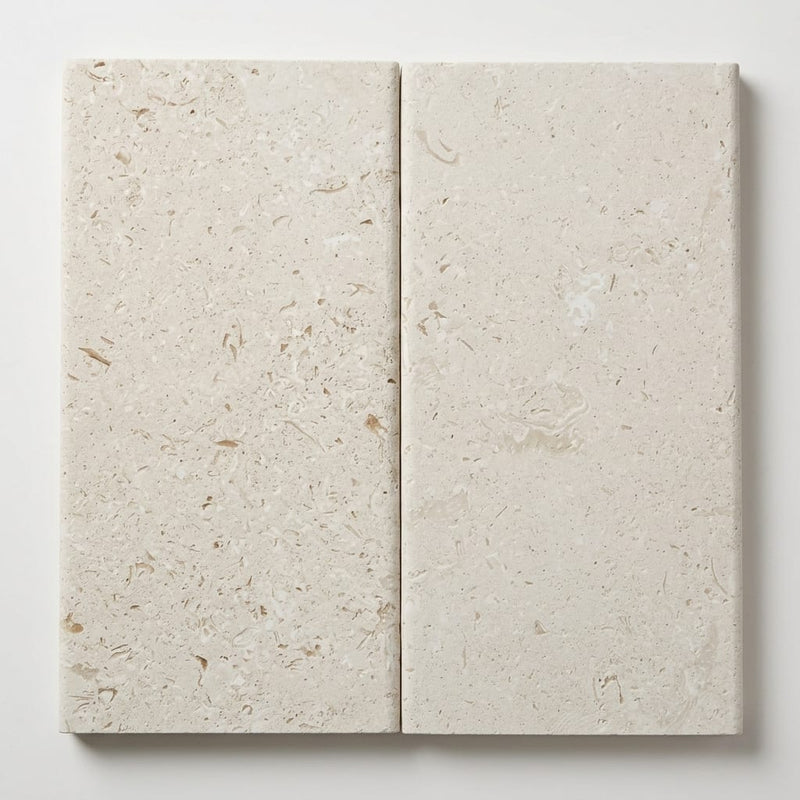 Desert Sand Limestone Tumbled 12 x 24 x 2 Double Modern Coping 12x24 close-up
