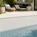 Desert Sand Limestone Tumbled 16 x 24 x 1.25 Bullnose Coping 16x24 pool coping — Swimming Pool remodel pool edge