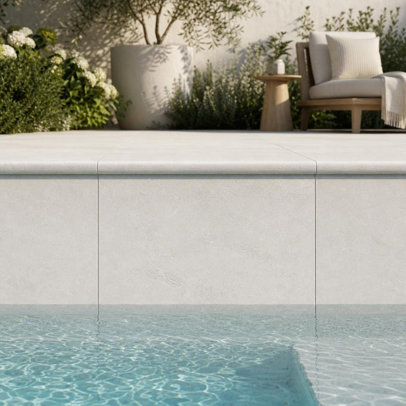 Desert Sand Limestone Tumbled 16 x 24 x 2 Bullnose Coping 16x24 pool coping — Swimming Pool remodel pool edge