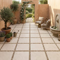 Desert Sand Limestone Tumbled 24 x 24 x 1.25 Paver 24x24 — Courtyard paving