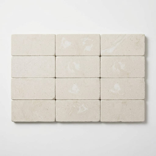 Desert Sand Limestone Tumbled 6 x 12 x 1.25 Paver 6x12 close-up