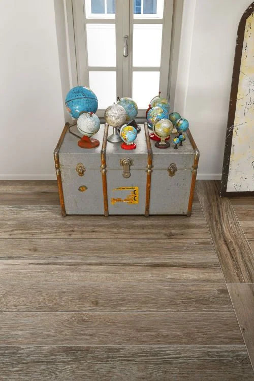 Details Wood Taupe 8x48 Plank Wood Look Porcelain Tile