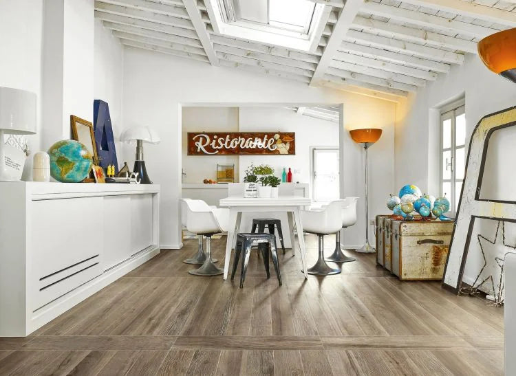 Details Wood Taupe 8x48 Plank Wood Look Porcelain Tile