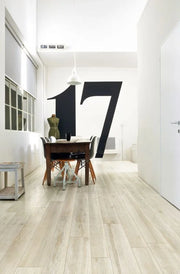 Details Wood White 8x48 Plank Wood Look Porcelain Tile