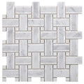 Diana Carrara 12.25x12.25 Cross Marble Mosaic