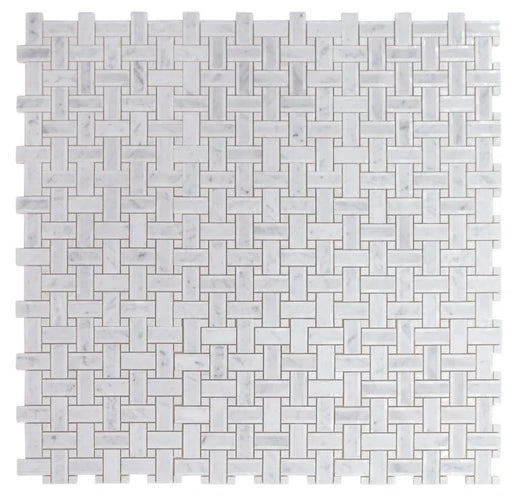 Diana Carrara 12.25x12.25 Cross Marble Mosaic