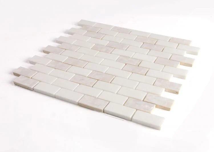 Diana Thassos 11.75x11.75 Brick Marble Mosaic