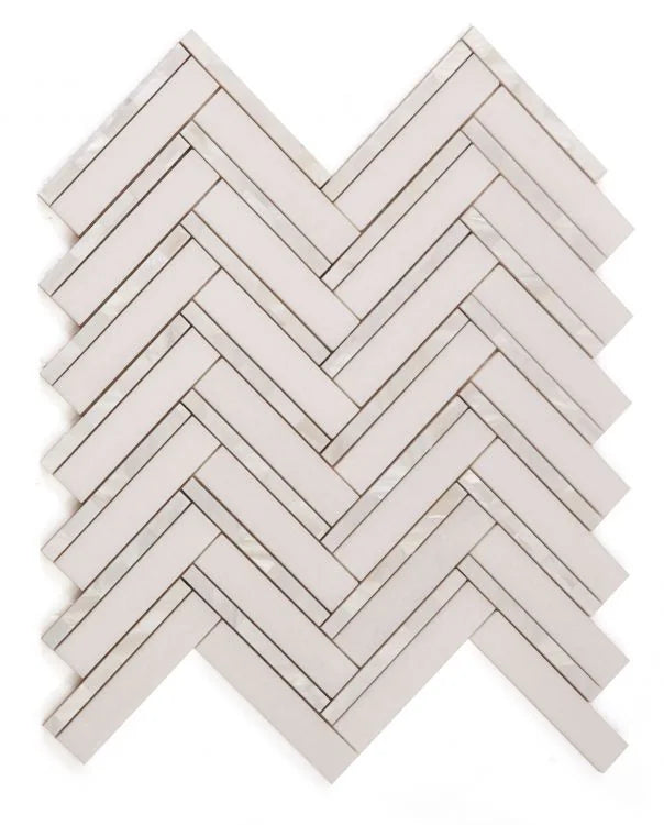 Diana Thassos 11x11.75 Herringbone Marble Mosaic