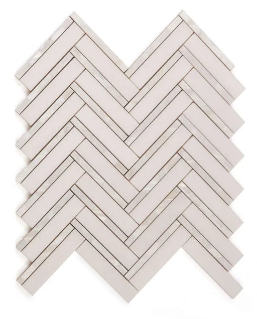 Diana Thassos 11x11.75 Herringbone Marble Mosaic