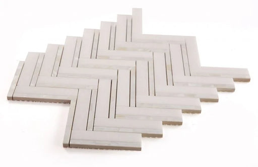 Diana Thassos 11x11.75 Herringbone Marble Mosaic