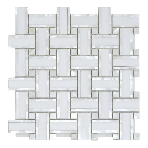 Diana Thassos 12.25x12.25 Cross Marble Mosaic