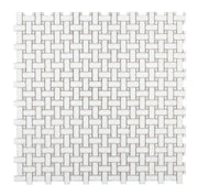 Diana Thassos 12.25x12.25 Cross Marble Mosaic