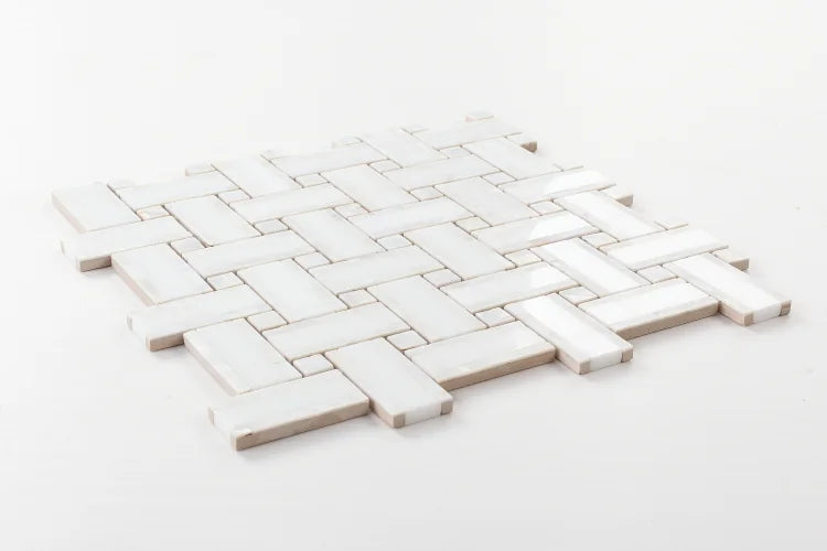 Diana Thassos 12.25x12.25 Cross Marble Mosaic