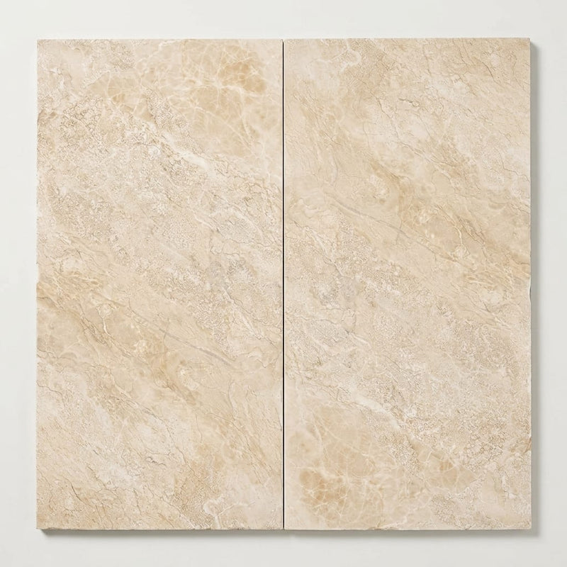 Diano Royal (Queen Beige) Marble 12x24 Honed Tile close-up