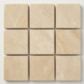 Diano Royal (Queen Beige) Marble 5/8x5/8 Polished Mosaic close-up