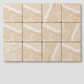 Diano Royal (Queen Beige) Marble 6x6 Tumbled Tile close-up