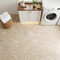 Diano Royal (Queen Beige) Marble 6x6 Tumbled Tile — Laundry Room floor