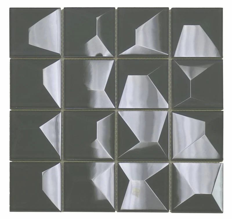 Dimension Royal Blue 12x12 Iridescent Square Glass Mosaic