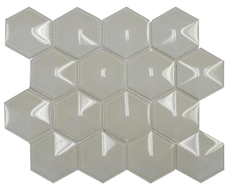 Dimension Grey 12x12 Iridescent Square Glass Mosaic