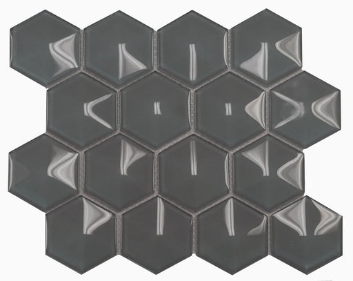 Dimension Grey 12x12 Iridescent Square Glass Mosaic