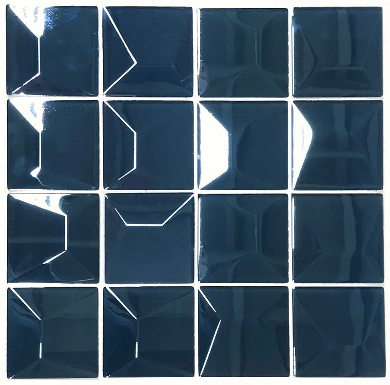 Dimension Royal Blue 12x12 Iridescent Square Glass Mosaic