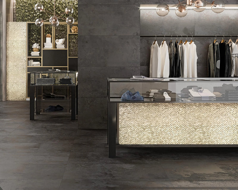 Halley Gold 11.18x11.81 Glass Mosaic