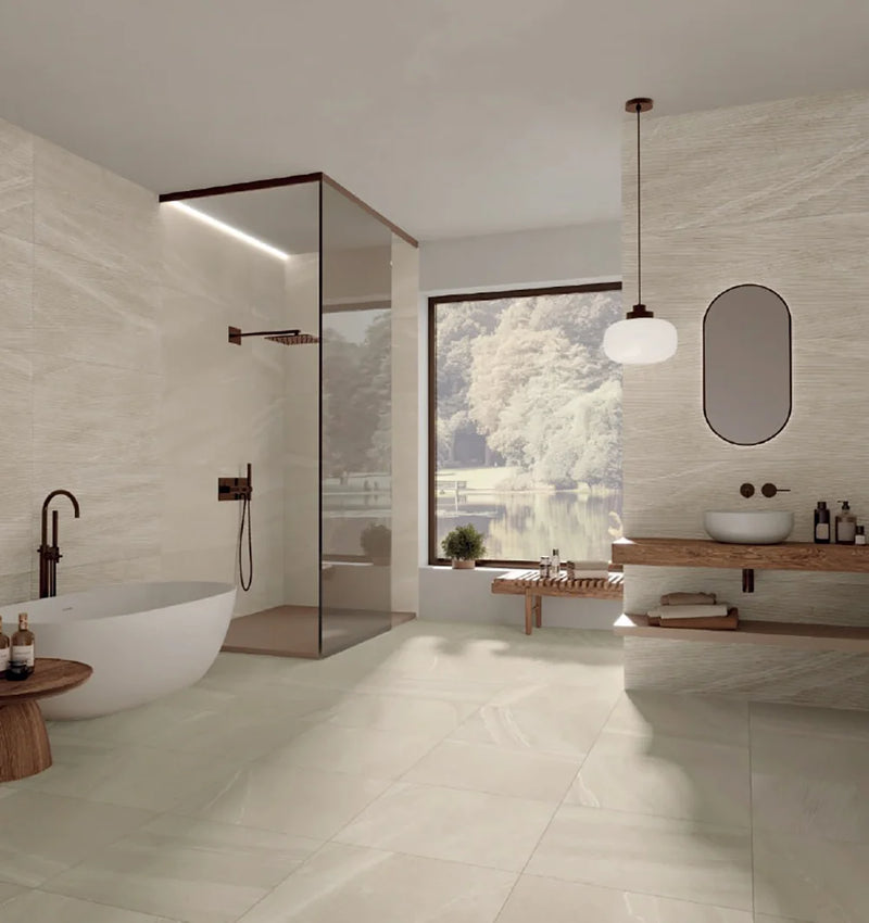 Docks Beige and White 24x48 R11 Finish Porcelain Tile