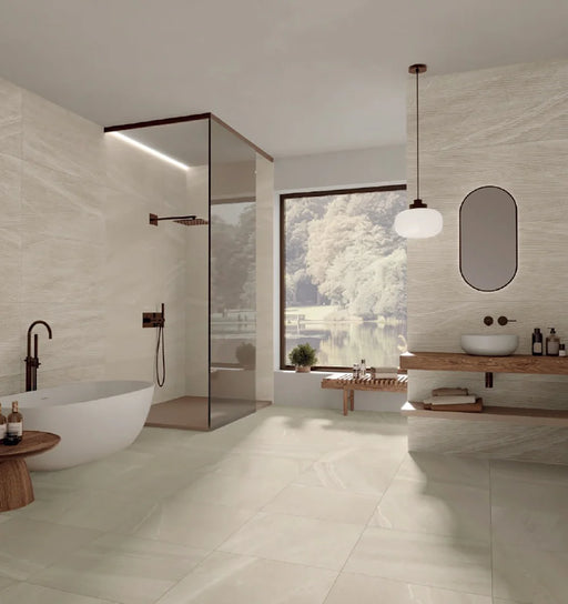 Docks Beige and White 24x48 R11 Finish Porcelain Tile