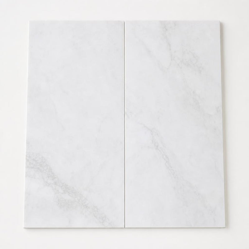 Dolamiti Ice 12x24 Polished Marble Tile close-up