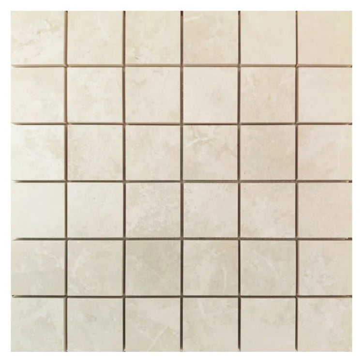 Dolomia Cream 2x2 Natural Stone Look Porcelain Mosaic