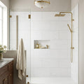 Dolomite 12x24 Honed Marble Tile — Bathroom shower wall
