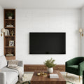 Dolomite 12x24 Honed Marble Tile — Living Room feature wall
