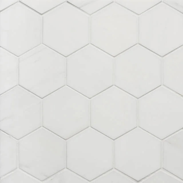 Dolomite 3" Hex 12x10.5 Honed Marble Mosaic