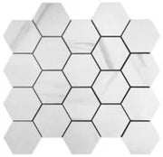 Dolomite Premium 3x3 Hexagon Matte Marble Look Porcelain Mosaic