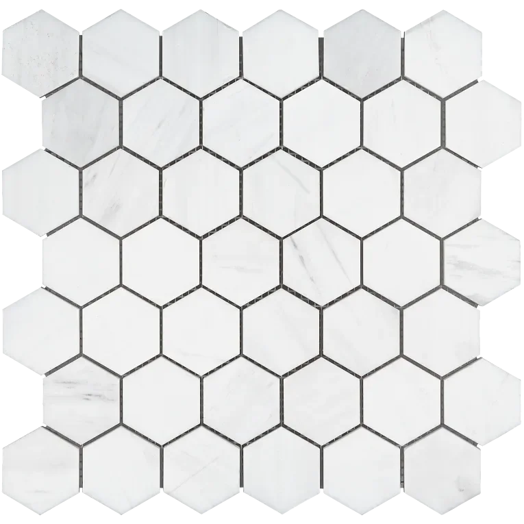 Dolomite White Arch Honed Marble Mosaic