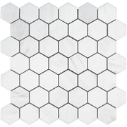 Dolomite White Herringbone 1x6 Honed Marble Mosaic