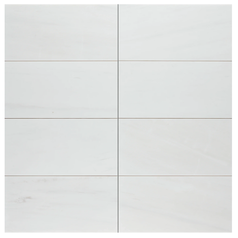 Dolomite White 12x24 Honed Marble Tile