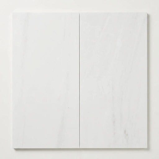Dolomite White 12x24 Honed Marble Tile close-up