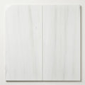 Dolomite White 12x24 Polished Marble Tile close-up