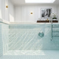 Dolomite White 2x2 Marble Mosaic — Swimming Pool pool interior tiling